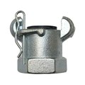 Interstate Pneumatics 1 Inch Female NPT Straight Through Jack Hammer Coupler, PK 6 CU-900-D6